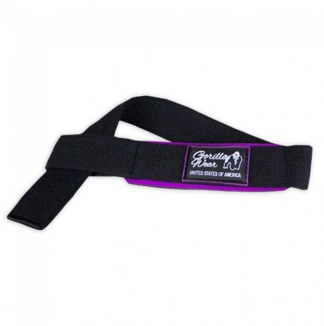 GORILLA WEAR - WOMEN'S PADDED LIFTING STRAPS - NŐI FELHÚZÓ HEVEDER - LILA/FEKETE