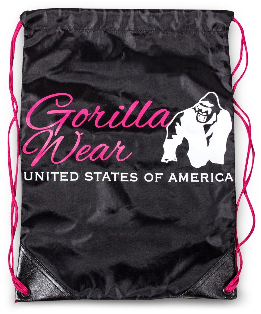 GORILLA WEAR - DRAWSTRING BAG - NŐI TORNAZSÁK - FEKETE/PINK