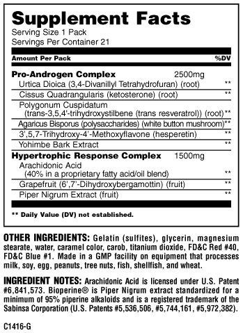 UNIVERSAL NUTRITION - ANIMAL TEST - 21 PAK