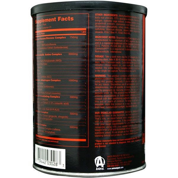 UNIVERSAL NUTRITION - ANIMAL M-STAK - TESZTOSZTERON ÉS NÖVEKEDÉSI HORMON FOKOZÓ FORMULA - 21 PAK