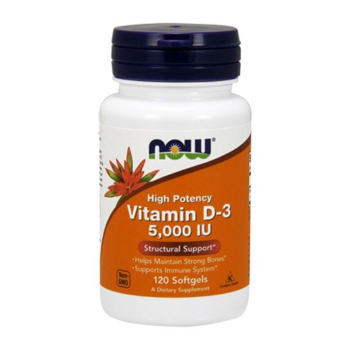 NOW - VITAMIN D3 5000 IU - 120 GÉLKAPSZULA