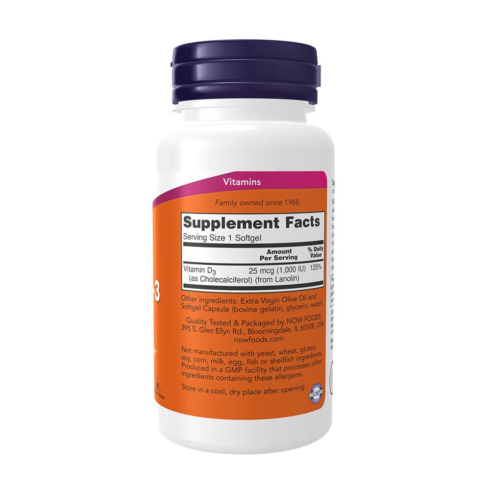 NOW - D-VITAMIN 1000 NE - 180 KAPSZULA NOW - D-VITAMIN 1000 NE - 180 KAPSZULA