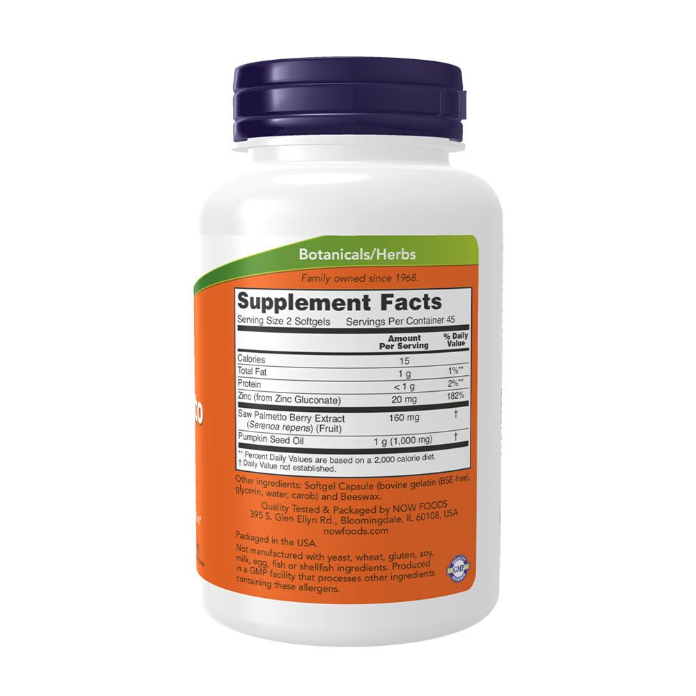 NOW - SAW PALMETTO EXTRACT - FŰRÉSZPÁLMA KIVONAT 80 MG - 90 KAPSZULA NOW - SAW PALMETTO EXTRACT - FŰRÉSZPÁLMA KIVONAT 80 MG - 90 KAPSZULA