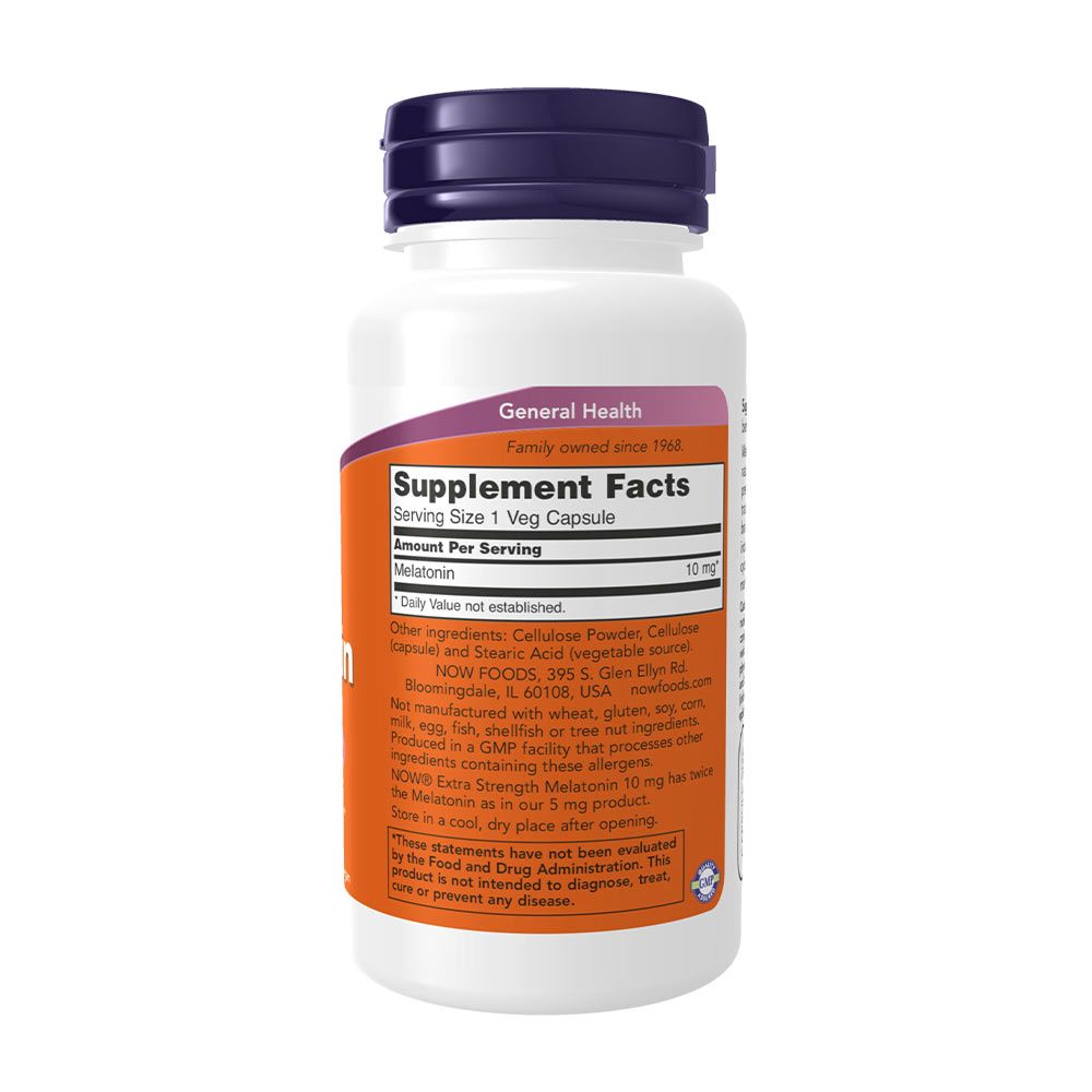 NOW - EXTRA ERŐS MELATONIN 10 MG - 100 KAPSZULA NOW - EXTRA ERŐS MELATONIN 10 MG - 100 KAPSZULA