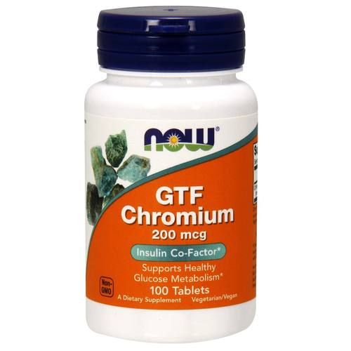 NOW - GTF CHROMIUM 200 MCG - 100 TABLETTA