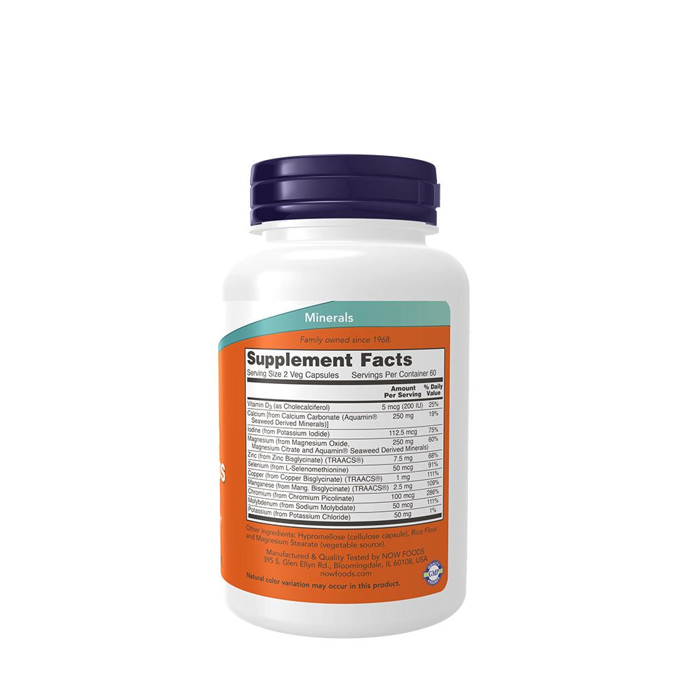 NOW - TELJES SPEKTRUMÚ ÁSVÁNYI ANYAG - FULL SPECTRUM MINERAL CAPS - 120 KAPSZULA NOW - TELJES SPEKTRUMÚ ÁSVÁNYI ANYAG - FULL SPECTRUM MINERAL CAPS - 120 KAPSZULA