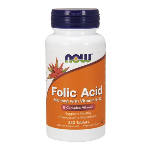 NOW - FOLIC ACID 800 MCG - 250 TABLETTA