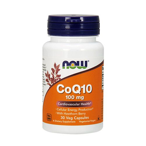 NOW - COQ10 100 MG WITH HAWTHORN BERRY VEGETARIAN - 30 KAPSZULA