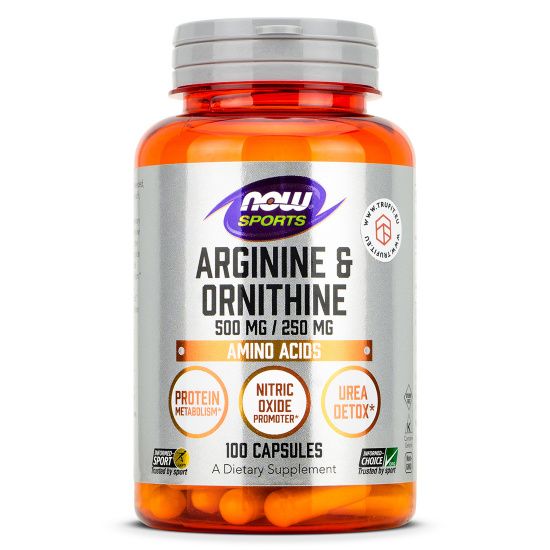 NOW - ARGININE & ORNITHINE - 100 KAPSZULA