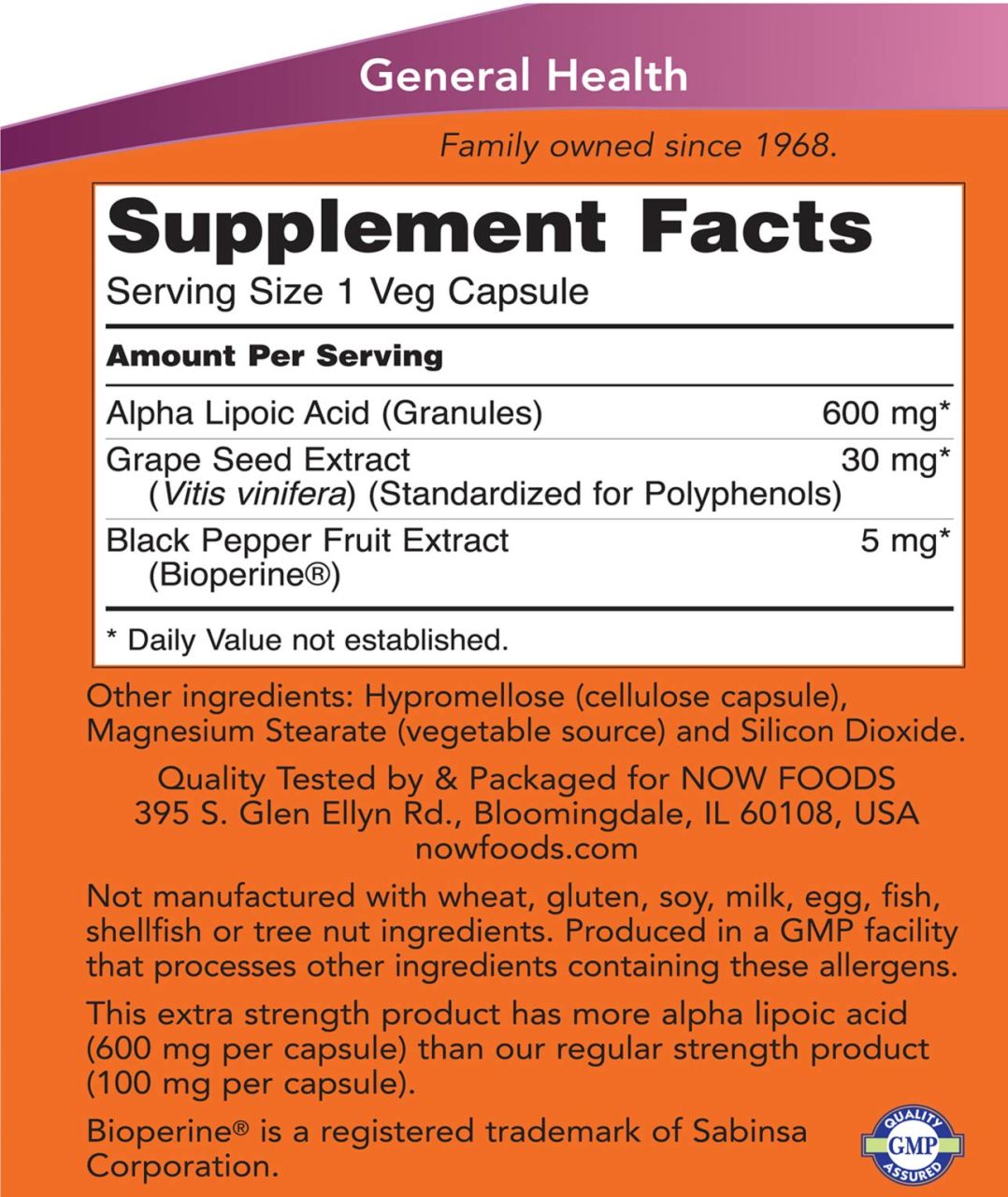 NOW - EXTRA ERŐS ALFA-LIPONSAV 600 MG - 60 KAPSZULA NOW - EXTRA ERŐS ALFA-LIPONSAV 600 MG - 60 KAPSZULA