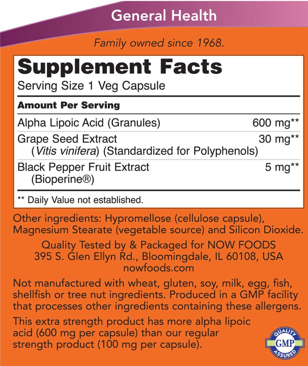 NOW - EXTRA ERŐS ALFA-LIPONSAV 600 MG - 120 KAPSZULA NOW - EXTRA ERŐS ALFA-LIPONSAV 600 MG - 120 KAPSZULA