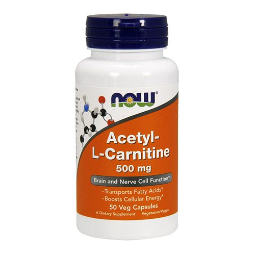 NOW - ACETYL L-CARNITINE 500 MG - 50 KAPSZULA