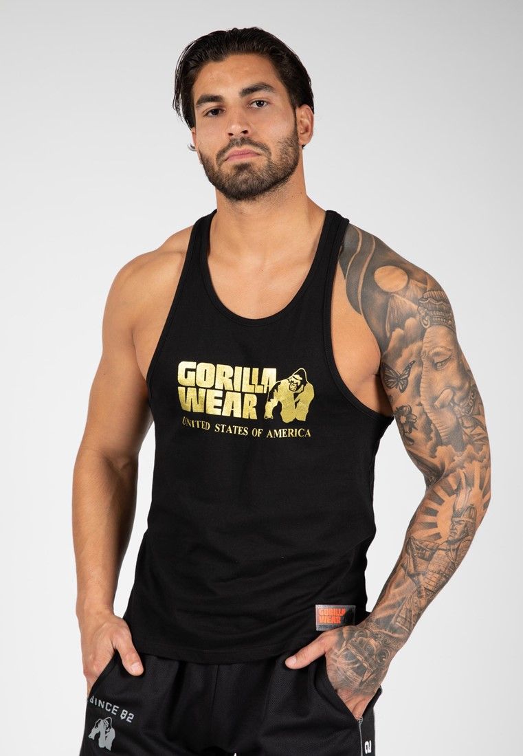 GORILLA WEAR - CLASSIC TANK TOP - FEKETE/ARANY TRIKÓ