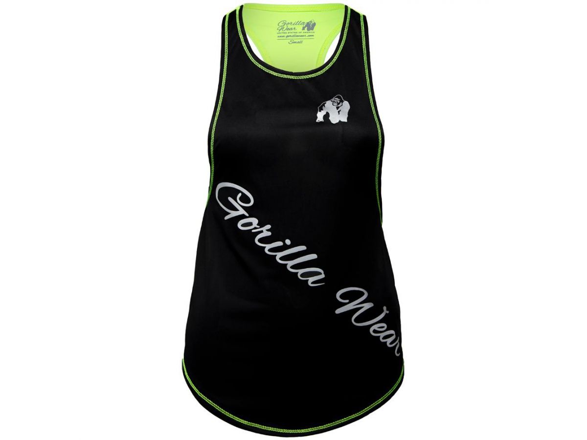 GORILLA WEAR - FLORIDA STRINGER TANK TOP - NŐI TRIKÓ - FEKETE/NEON LIME