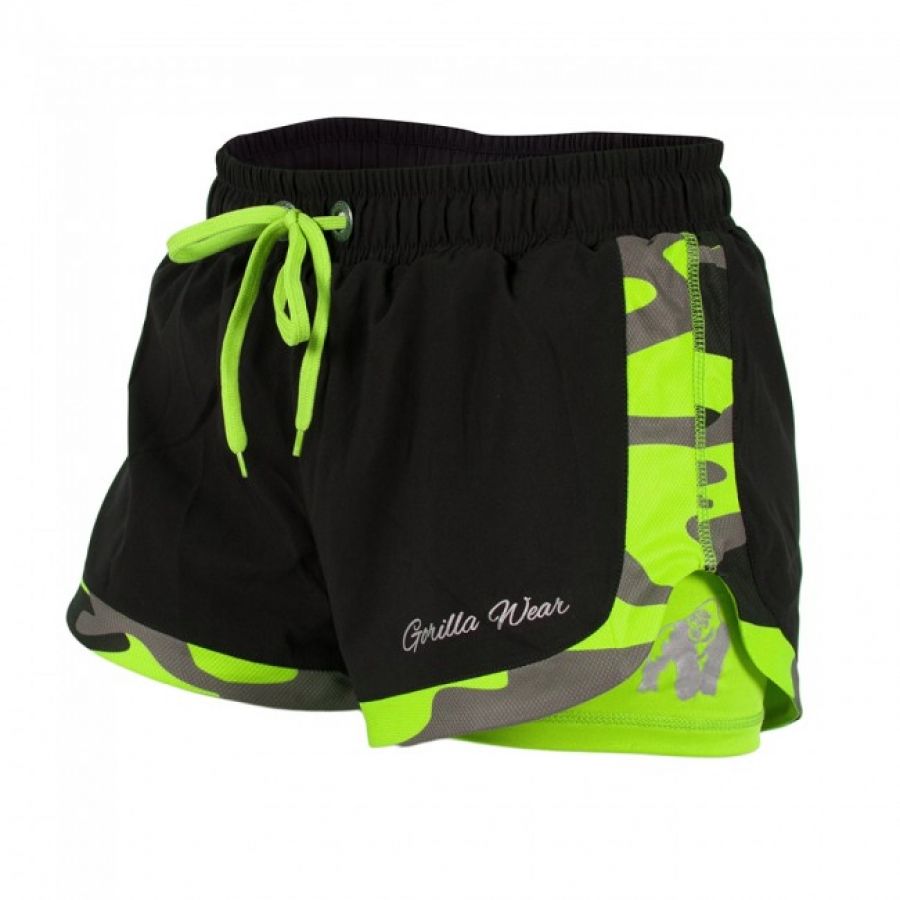 GORILLA WEAR - DENVER SHORT - FEKETE/NEON ZÖLD