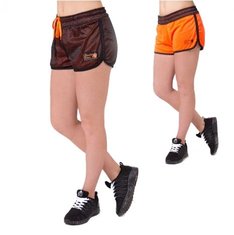 GORILLA WEAR - MADISON REVERSIBLE SHORT - FEKETE/NEON NARANCS