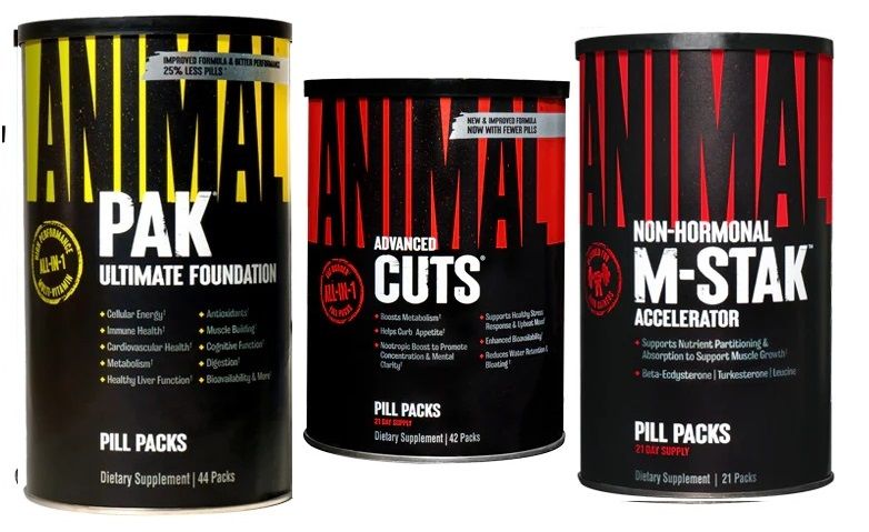 UNIVERSAL NUTRITION - LEAN MASS STACK - ANIMAL PAK+CUTS+M-STAK