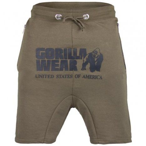 GORILLA WEAR - ALABAMA DROP CROTCH SHORT - ARMY ZÖLD RÖVIDNADRÁG