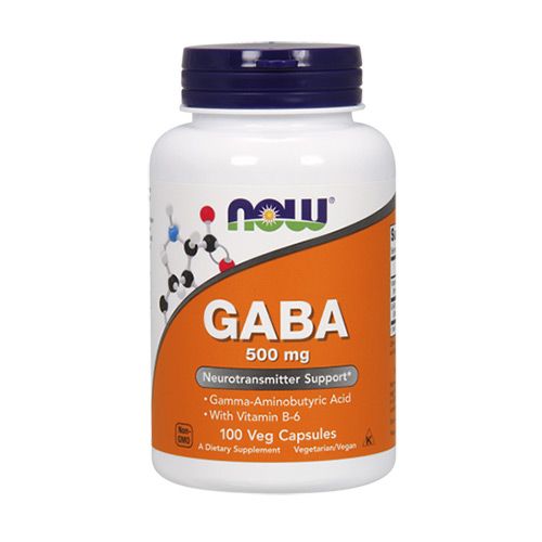 NOW - GABA 500 MG WITH VITAMIN B6 - 100 KAPSZULA