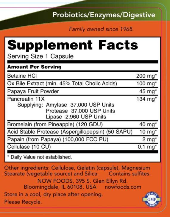 NOW - SUPER ENZYMES - EMÉSZTŐENZIM KEVERÉK - 90 KAPSZULA NOW - SUPER ENZYMES - EMÉSZTŐENZIM KEVERÉK - 90 KAPSZULA