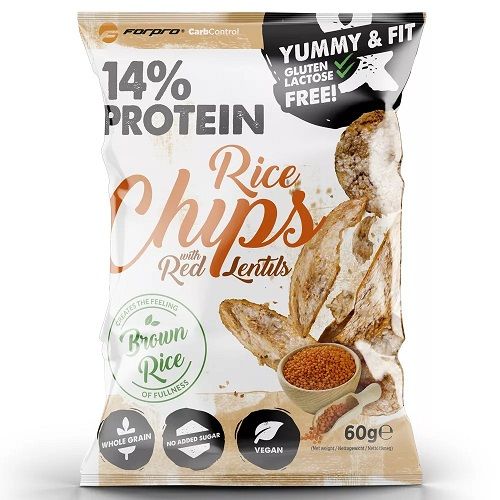 FORPRO - 14% PROTEIN RICE CHIPS WITH RED LENTILS - 18X60G