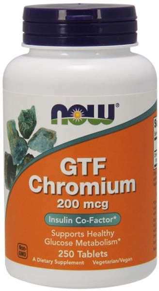 NOW - GTF CHROMIUM 200 MCG - 250 TABLETTA