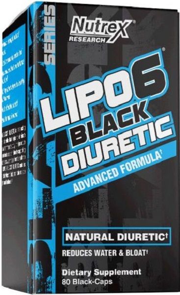 NUTREX - LIPO-6 BLACK DIURETIC - TERMÉSZETES VÍZHAJTÓ - 80 KAPSZULA