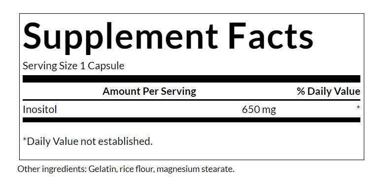 SWANSON - INOZITOL 650 MG - 100 KAPSZULA SWANSON - INOZITOL 650 MG - 100 KAPSZULA