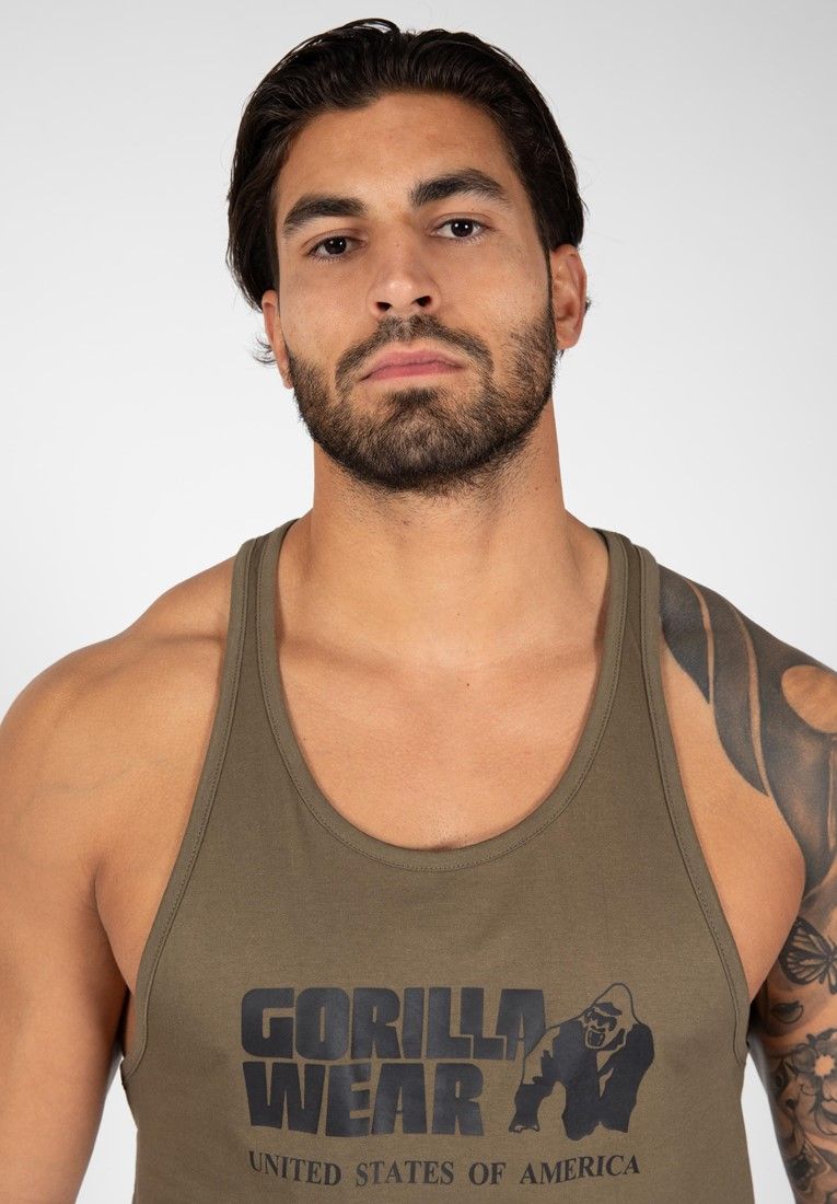 GORILLA WEAR - CLASSIC TANK TOP - ARMY ZÖLD TRIKÓ