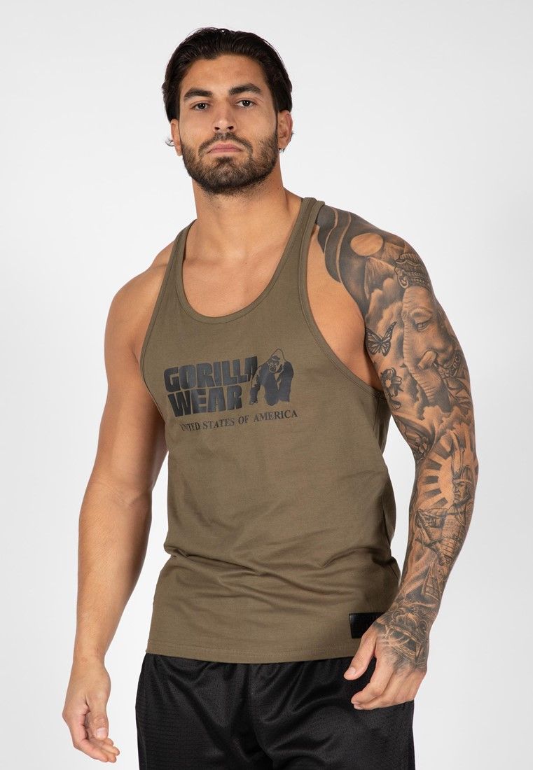 GORILLA WEAR - CLASSIC TANK TOP - ARMY ZÖLD TRIKÓ