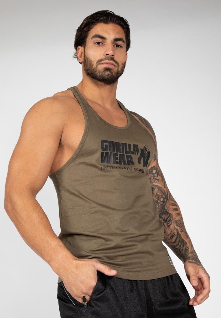 GORILLA WEAR - CLASSIC TANK TOP - ARMY ZÖLD TRIKÓ