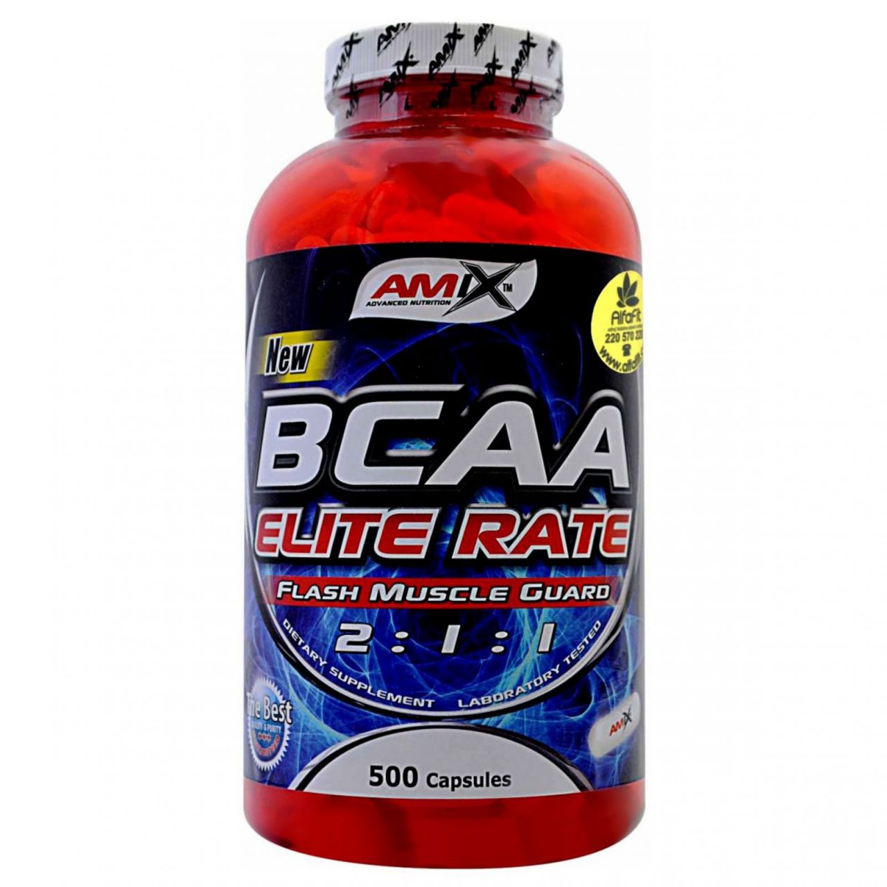 AMIX - BCAA ELITE RATE - FLASH MUSCLE GUARD 2:1:1 - 500 KAPSZULA