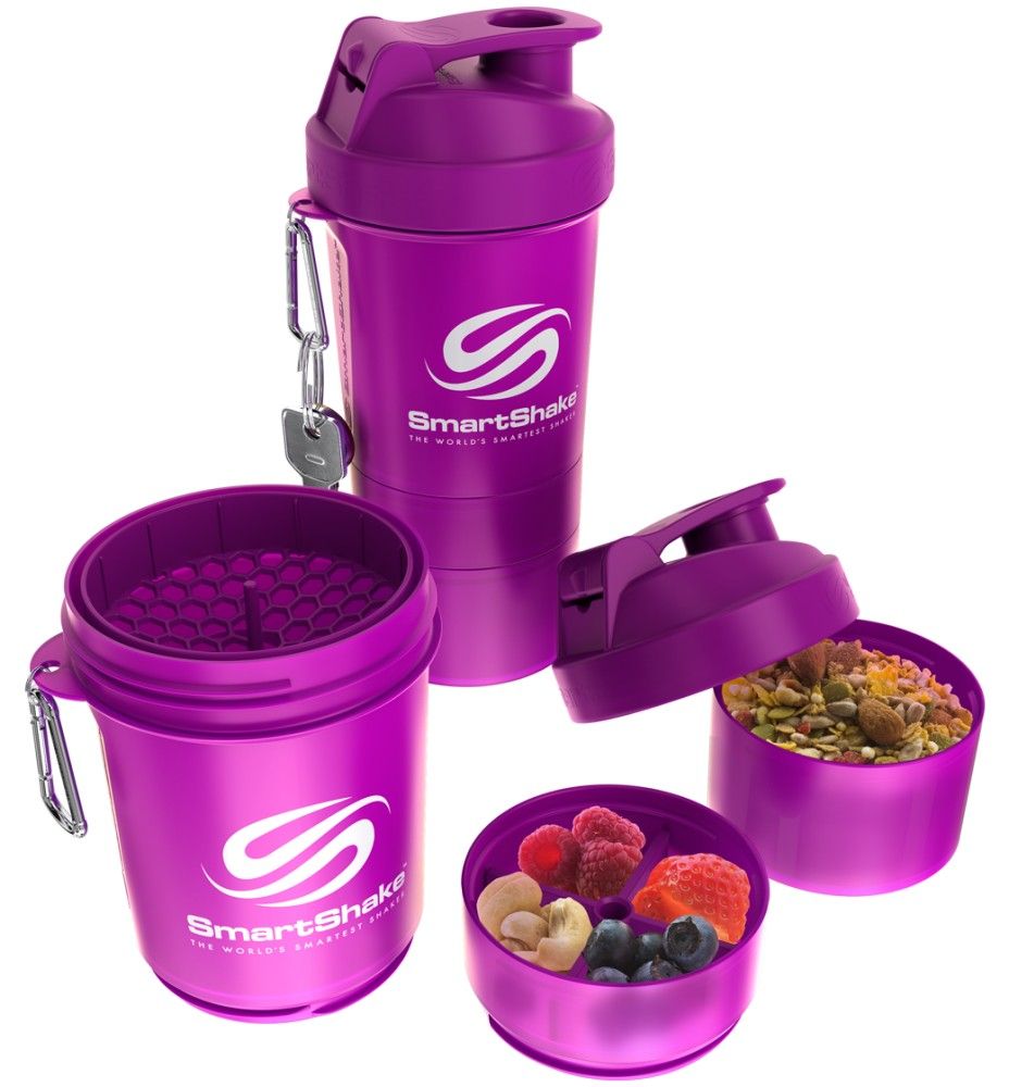 SMARTSHAKE - ORIGINAL SMART SHAKE - POR ÉS TABLETTATARTÓS - 600 ML - NEON LILA