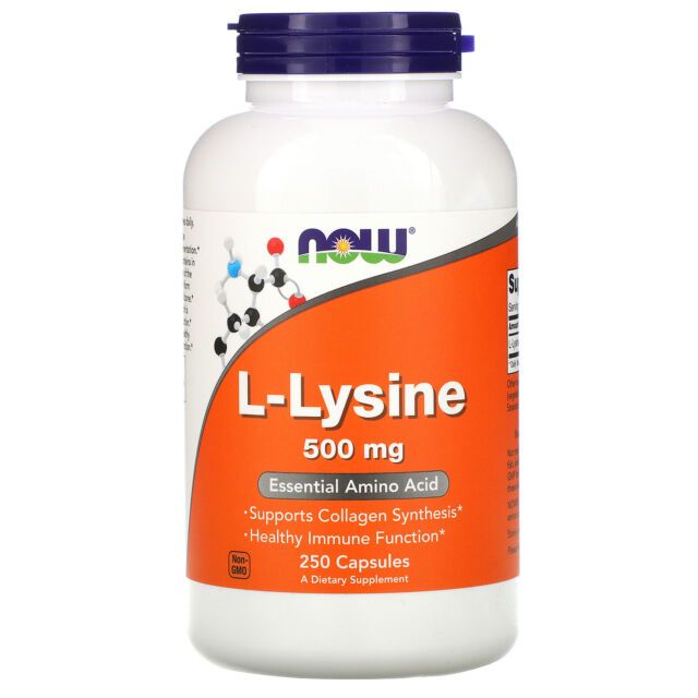 NOW - L-LYSINE 500 MG - 250 KAPSZULA