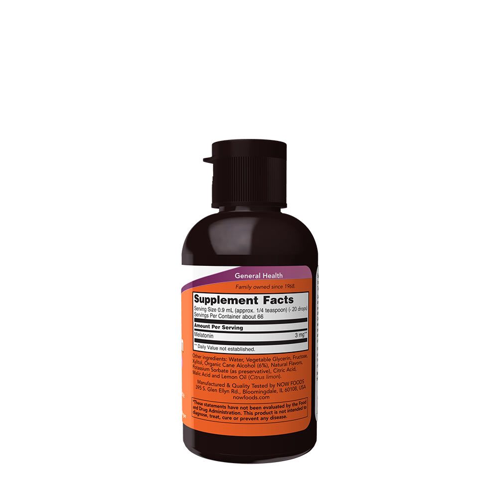 NOW - FOLYÉKONY MELATONIN 3 MG - LIQUID MELATONIN - 59 ML NOW - FOLYÉKONY MELATONIN 3 MG - LIQUID MELATONIN - 59 ML