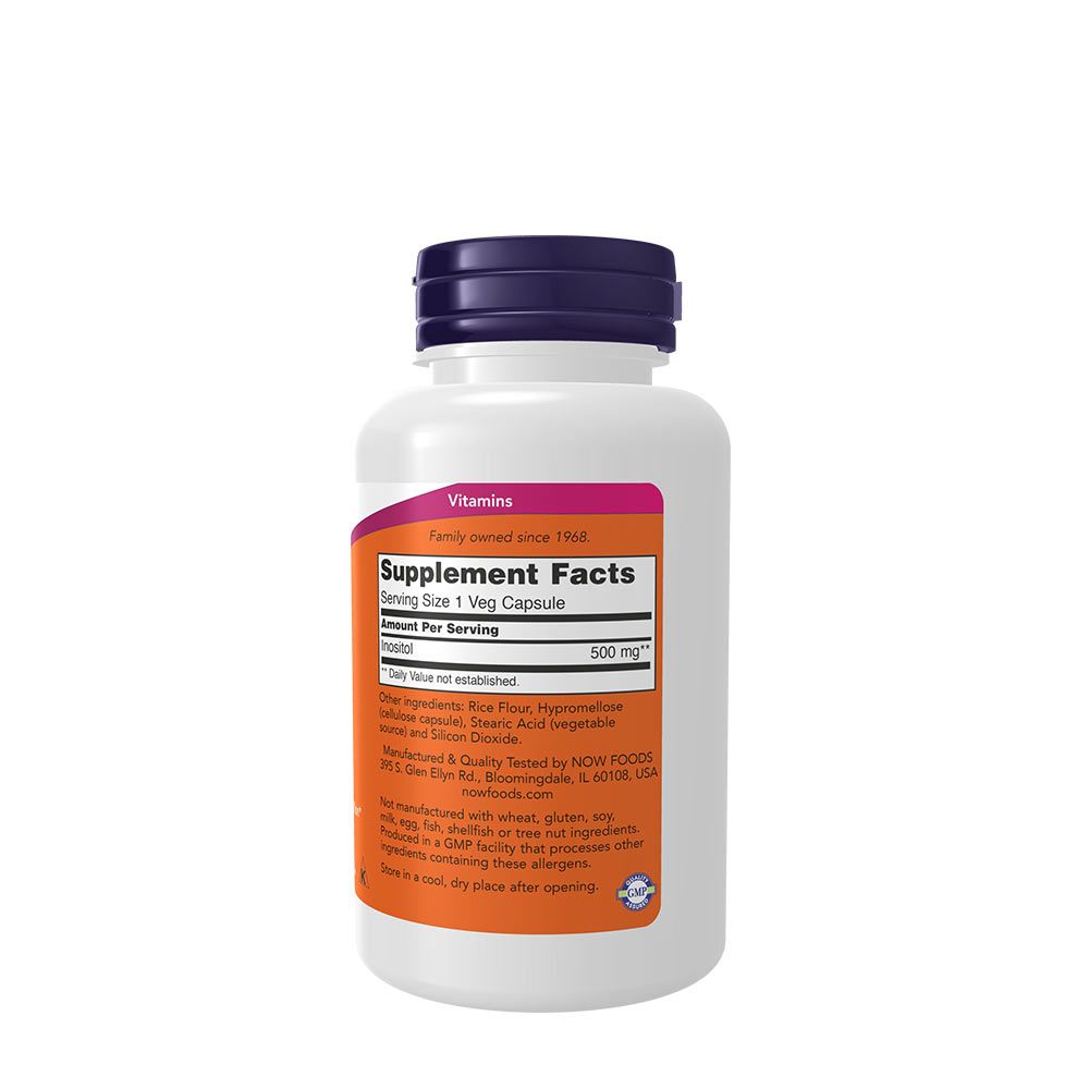NOW - INOZITOL (INOSITOL) 500 MG KAPSZULA - EGÉSZSÉGES SEJTMŰKÖDÉS - 100 KAPSZULA NOW - INOZITOL (INOSITOL) 500 MG KAPSZULA - EGÉSZSÉGES SEJTMŰKÖDÉS - 100 KAPSZULA