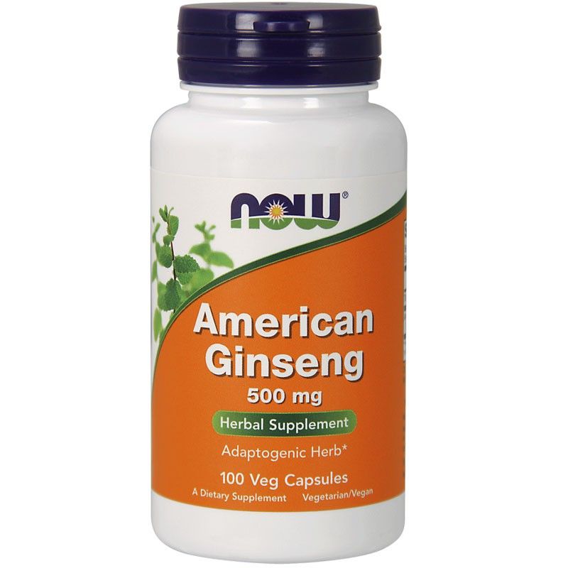 NOW - AMERICAN GINSENG 500 MG - 100 KAPSZULA