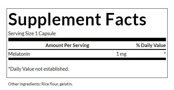 SWANSON - MELATONIN 1 MG - 120 KAPSZULA SWANSON - MELATONIN 1 MG - 120 KAPSZULA
