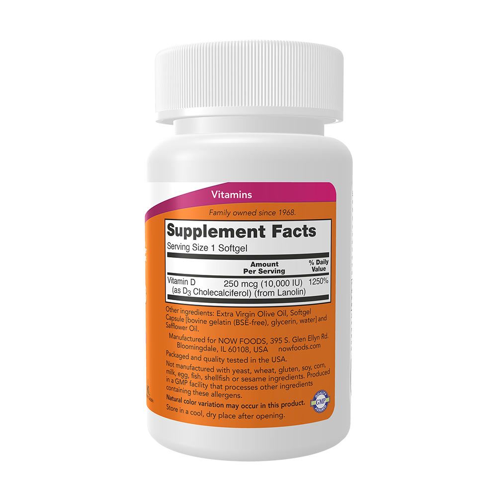 NOW - D-VITAMIN 10000 NE - 240 KAPSZULA NOW - D-VITAMIN 10000 NE - 240 KAPSZULA