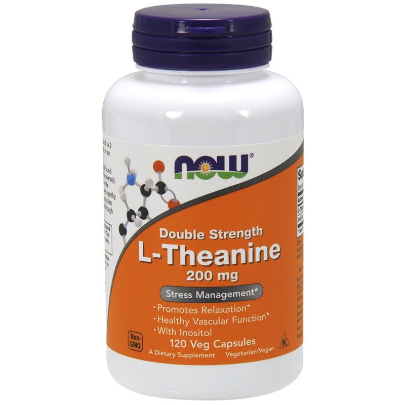 NOW - L-THEANINE DOUBLE STRENCH 200 MG - 120 KAPSZULA