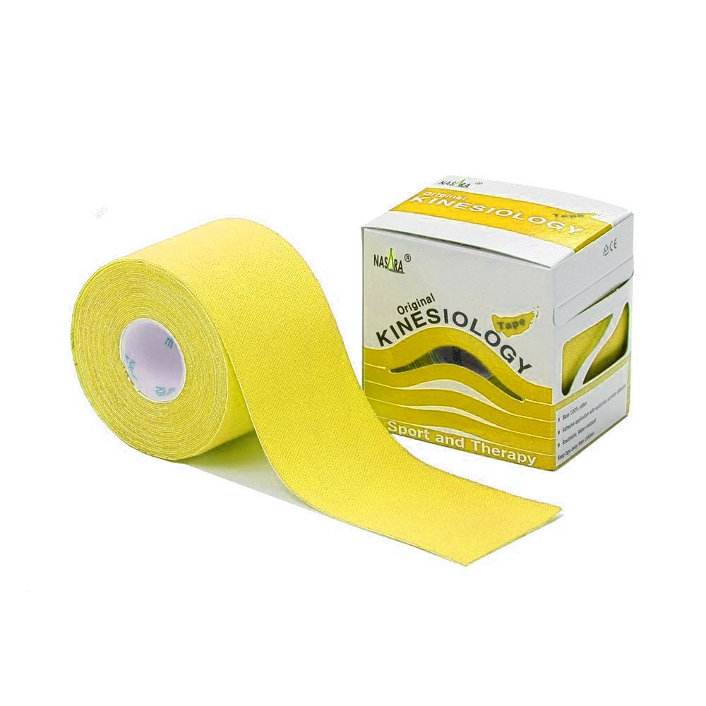 NASARA - ORIGINAL KINESIOLOGY TAPE - KINEZIOLÓGIAI TAPASZ - 5 CM X 5M - SÁRGA