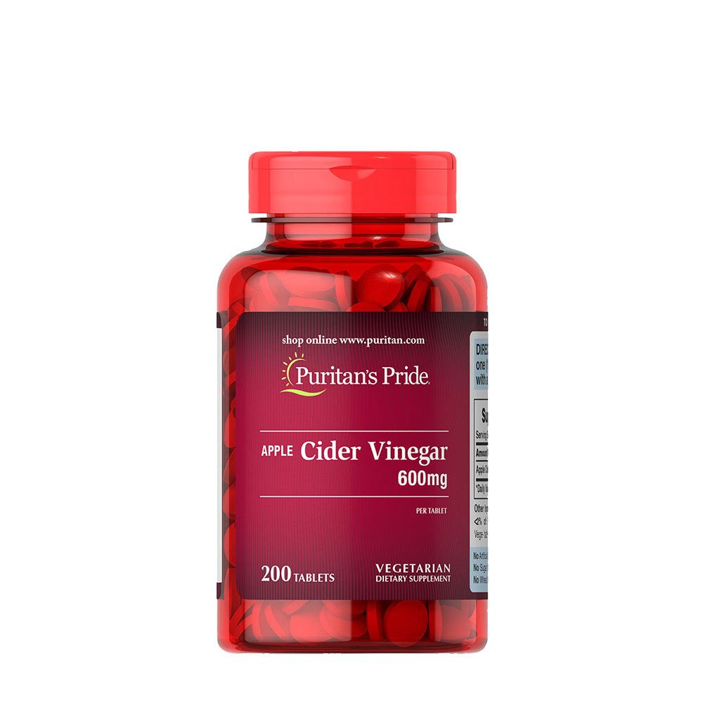 PURITANS PRIDE - APPLE CIDER VINEGAR 600 MG - ALMAECET TABLETTA - 200 TABLETTA