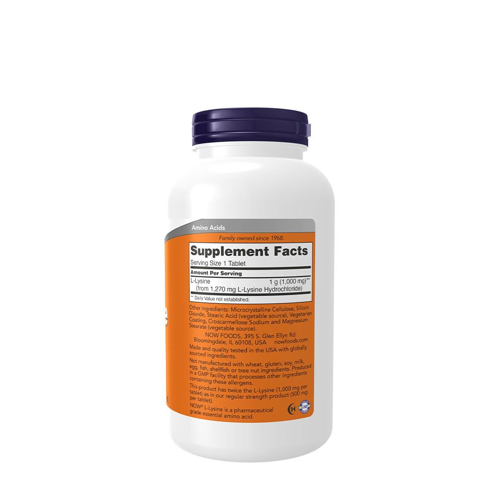 NOW - EXTRA ERŐS L-LIZIN 1000 MG - 60 TABLETTA NOW - EXTRA ERŐS L-LIZIN 1000 MG - 60 TABLETTA