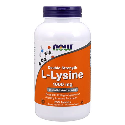 NOW - L-LYSINE 1000 MG DOUBLE STRENGTH - 250 TABLETTA