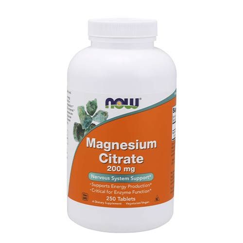 NOW - MAGNESIUM CITRATE 200 MG - 250 TABLETTA