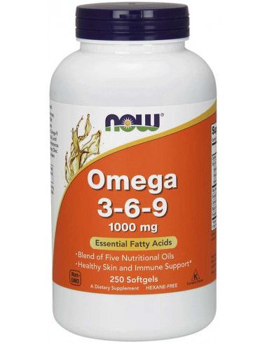 NOW - OMEGA 3-6-9 - 1000 MG - 250 KAPSZULA