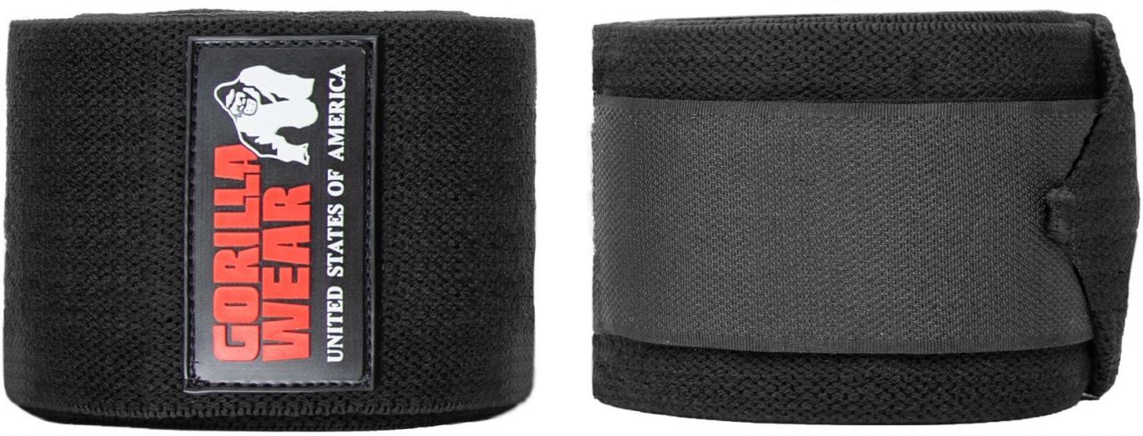 GORILLA WEAR - KNEE WRAPS - TÉRDBANDÁZS - FEKETE - 250 CM/98IN