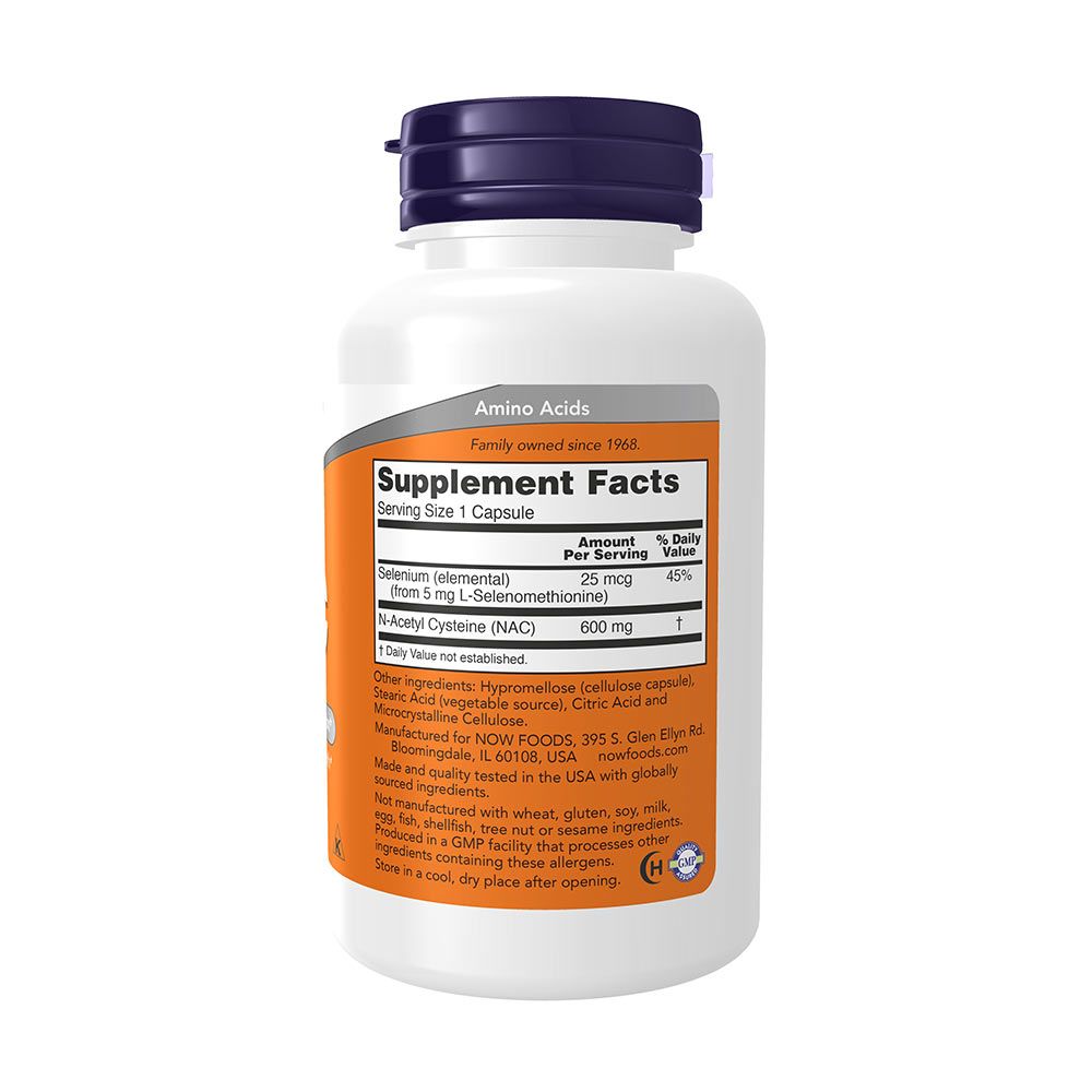 NOW - NAC - N-ACETYL-CYSTEINE 600 MG - 100 KAPSZULA NOW - NAC - N-ACETYL-CYSTEINE 600 MG - 100 KAPSZULA