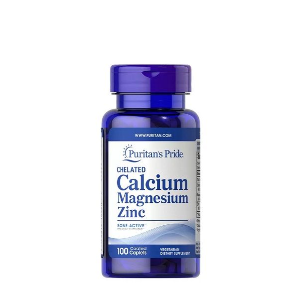 PURITANS PRIDE - CHELATED CALCIUM MAGNESIUM ZINC - 100 TABLETTA