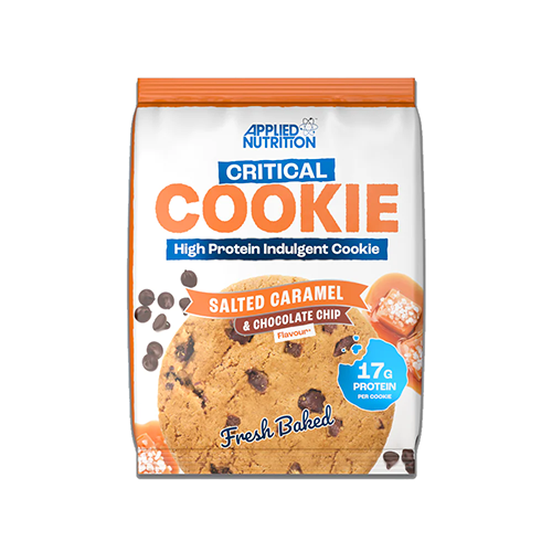 APPLIED NUTRITION - CRITICAL COOKIE - 85 G - SALTED CARAMEL AND CHOCOLATE CHIP/SÓS KARAMELLÁS-CSOKOLÁDÉ DARABKÁS SÜTI